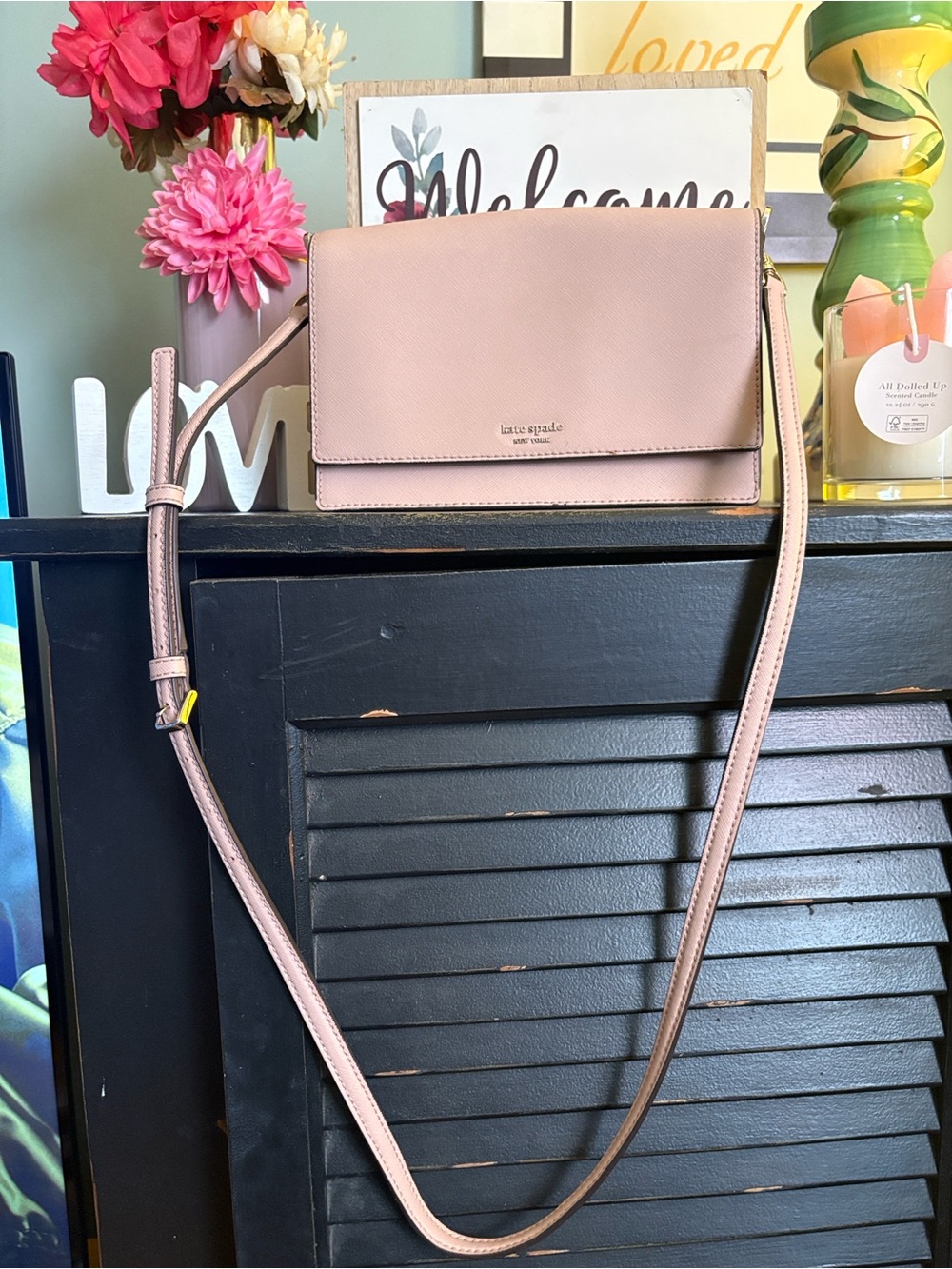 kate spade Pale Blush Saffiano Crossbody with Matching Wallet - Picture 8 of 9